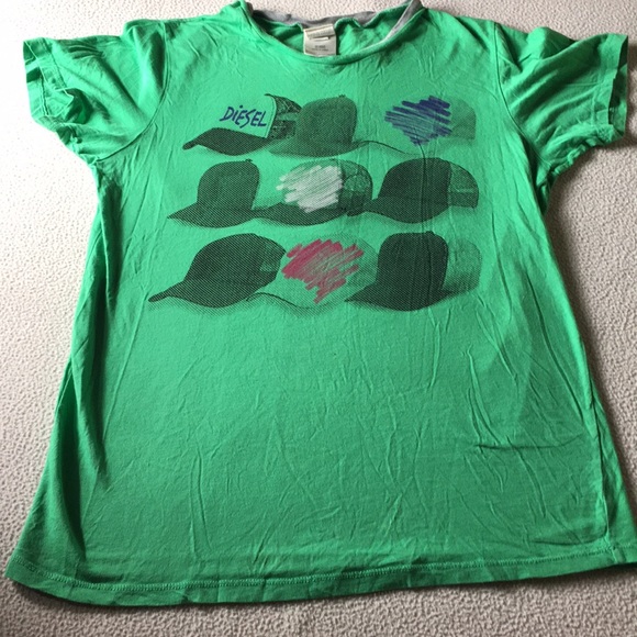 Diesel Other - Green diesel short sleeve crew neck shirt (xl)